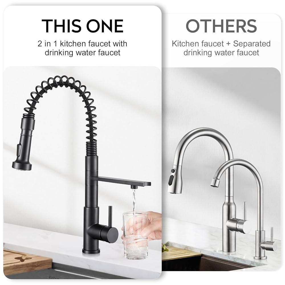 3ウェイキッチン蛇口 ステンレススチール 温水・冷水 浄水 回転